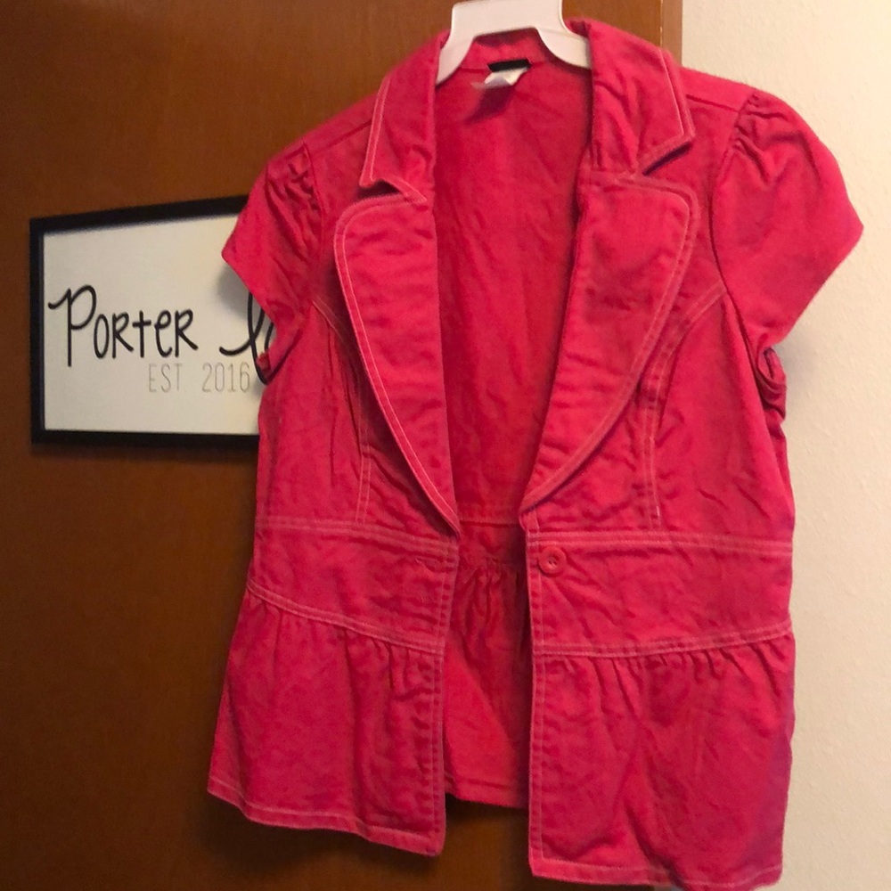 Vanity Pink short sleeve blazer size medium